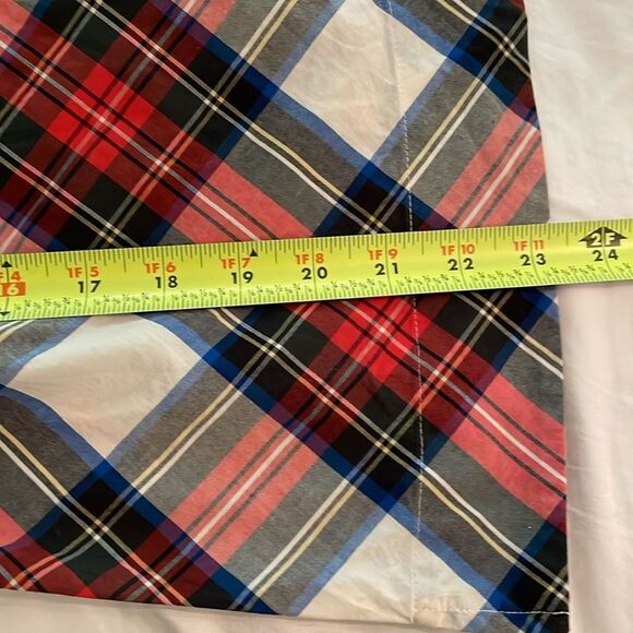 J. Crew Tartan Plaid Bow Shoulder Sleeveless Top Womens Size 2 Christmas Holiday - Picture 7 of 9